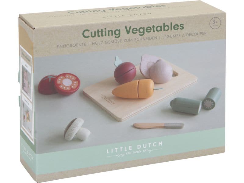 Little Dutch Spiel-Lebensmittel Gemüse-Set zum schneiden Lebensmittel-Spielset aus Holz