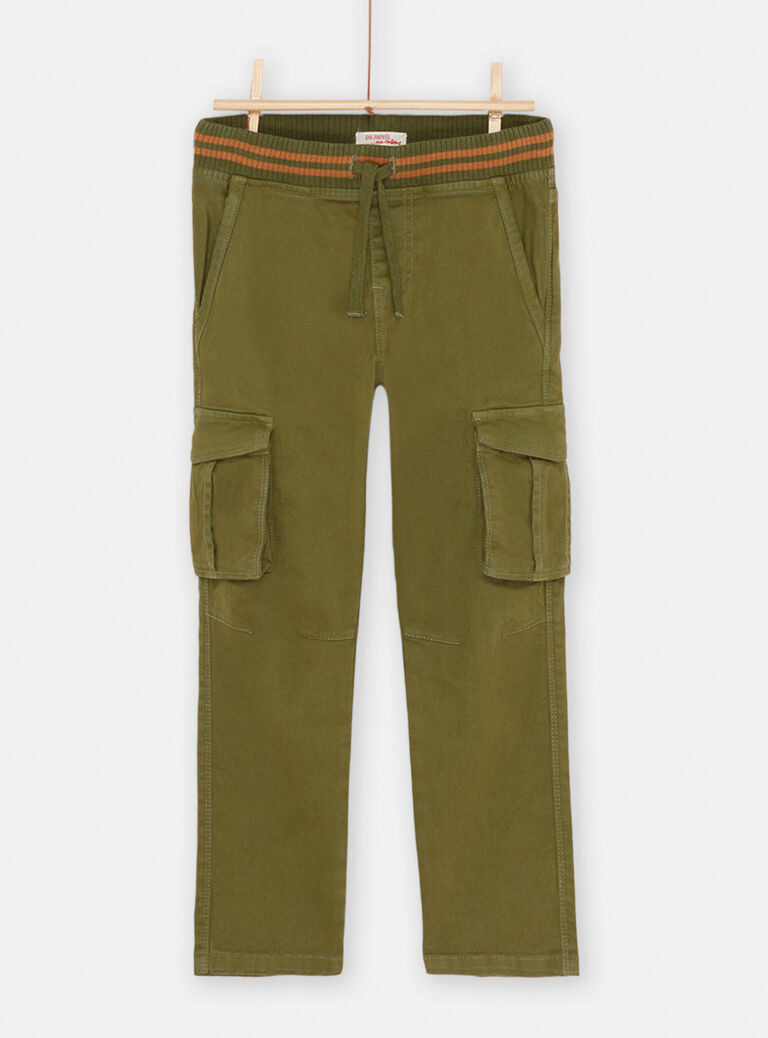 Pantalon cargo kaki garçon