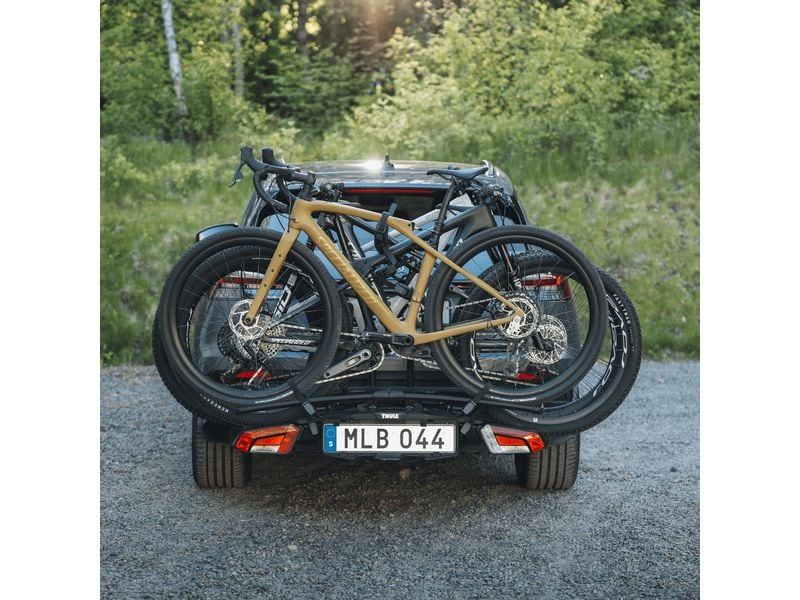 Thule Heckfahrradträger EASYFOLD 3 Schwarz 2-Bike 2-Fahrrad-Anhängerkupplung Fahrradträger