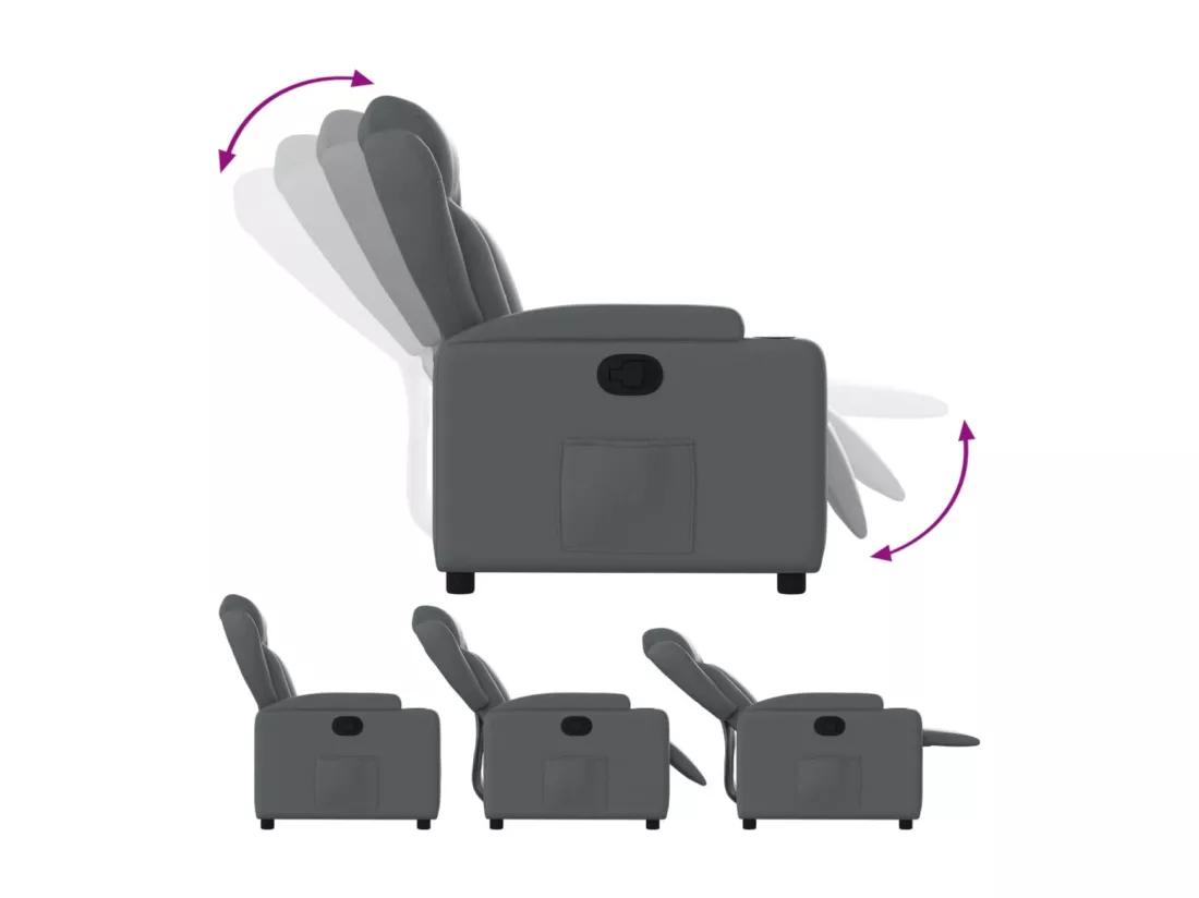 Fauteuil inclinable Gris Similicuir
