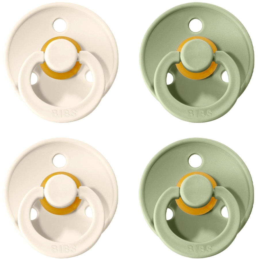 BIBS® Schnuller Colour Ivory  Sage 0-6 Monate, 4 Stk.