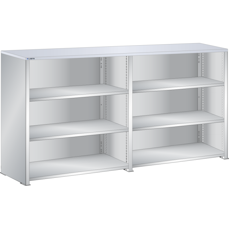 Lista - Rayonnage universel double L 204,7 cm - Plateau en résine synthétique