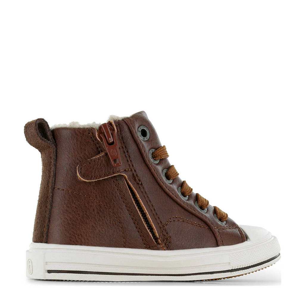 Shoesme gevoerde sneakers cognac