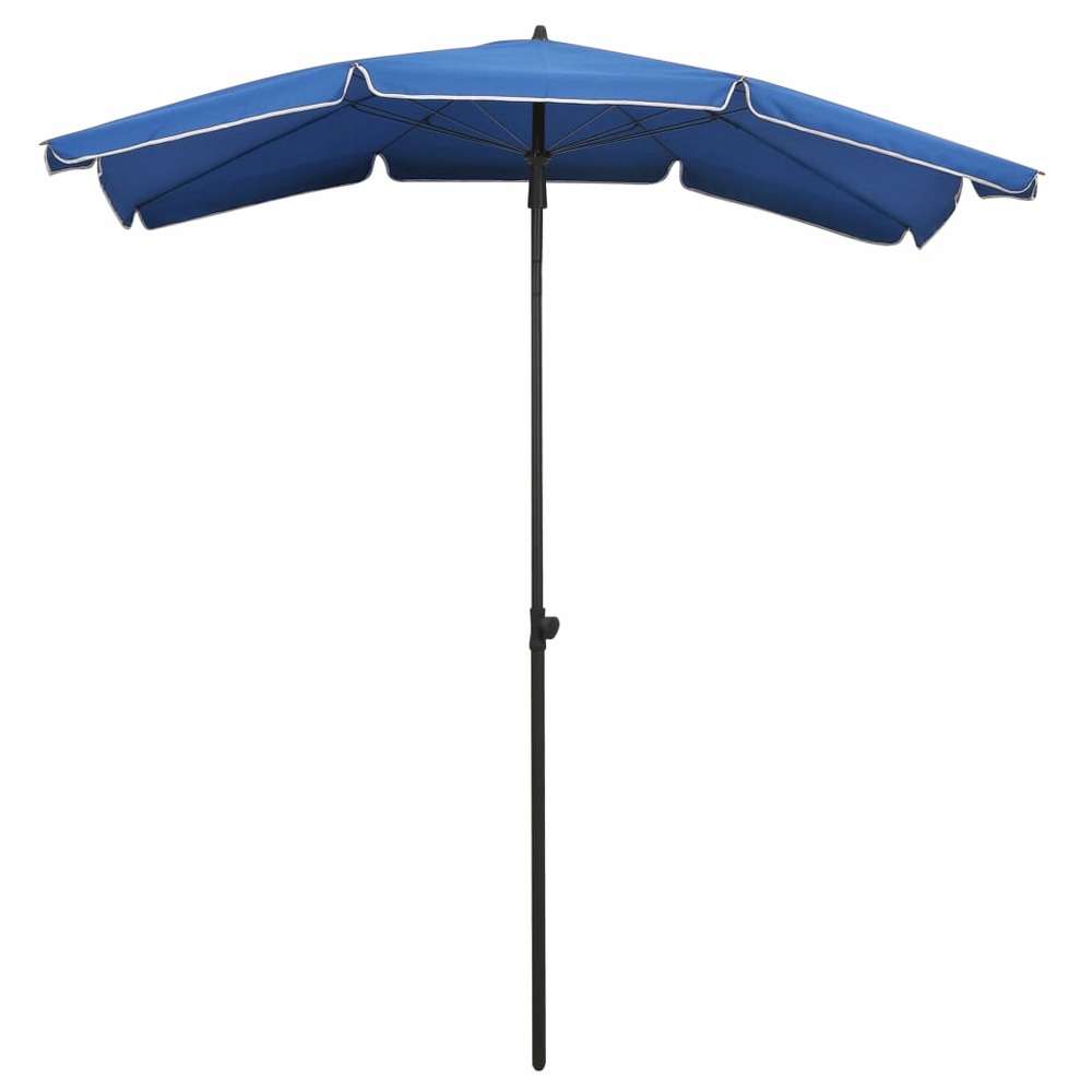 Parasol de jardin avec mât 200 x 130 cm bleu azuré