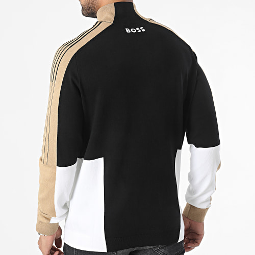 Sweat Col Zippé A Bandes Zolkar 50493769 Noir