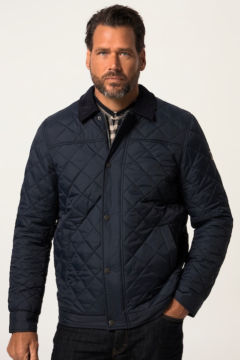 Steppjacke, Cordkragen, Zipper