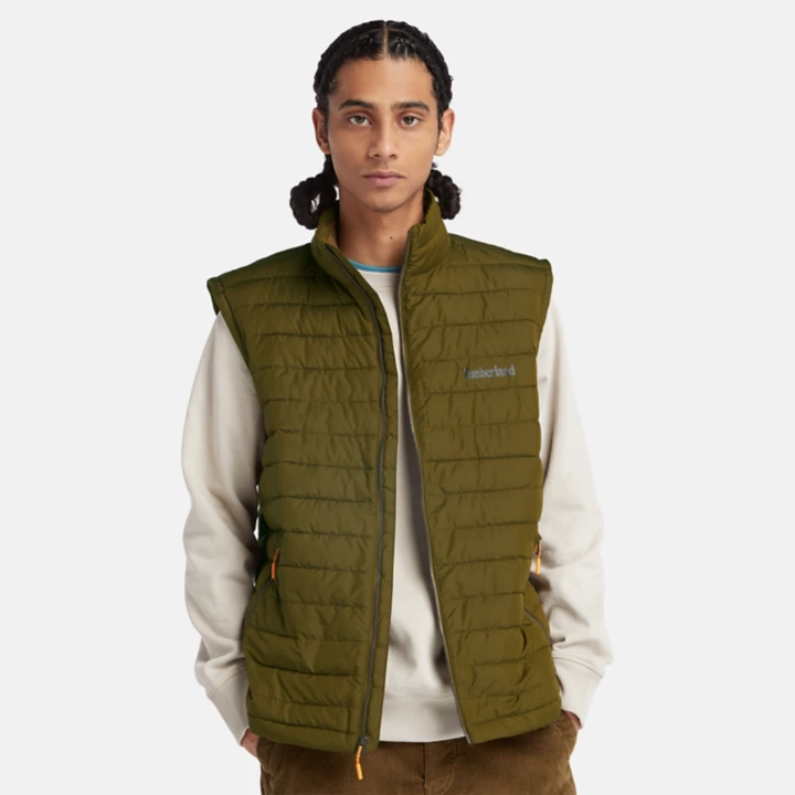 Colete impermeável dobrável Axis Peak para homem, na cor verde.