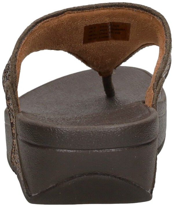 Fitflop Lulu Glitter Toe - Thongs PU Glitter donkerbruin