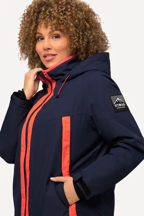 HYPRAR Funktionsjacke, wasserdicht, Daumenloch, Kapuze, marine