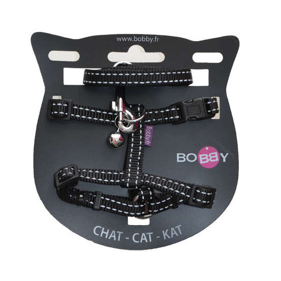Pack Safe pour chat : harnais et laisse nylon noir