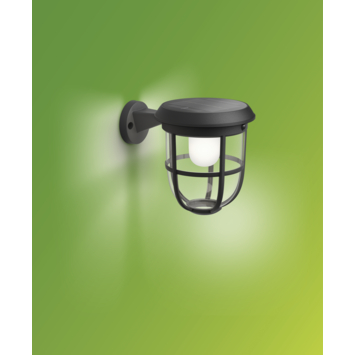 Philips solar wandlamp Linkable Radii zwart met bewegingsensor