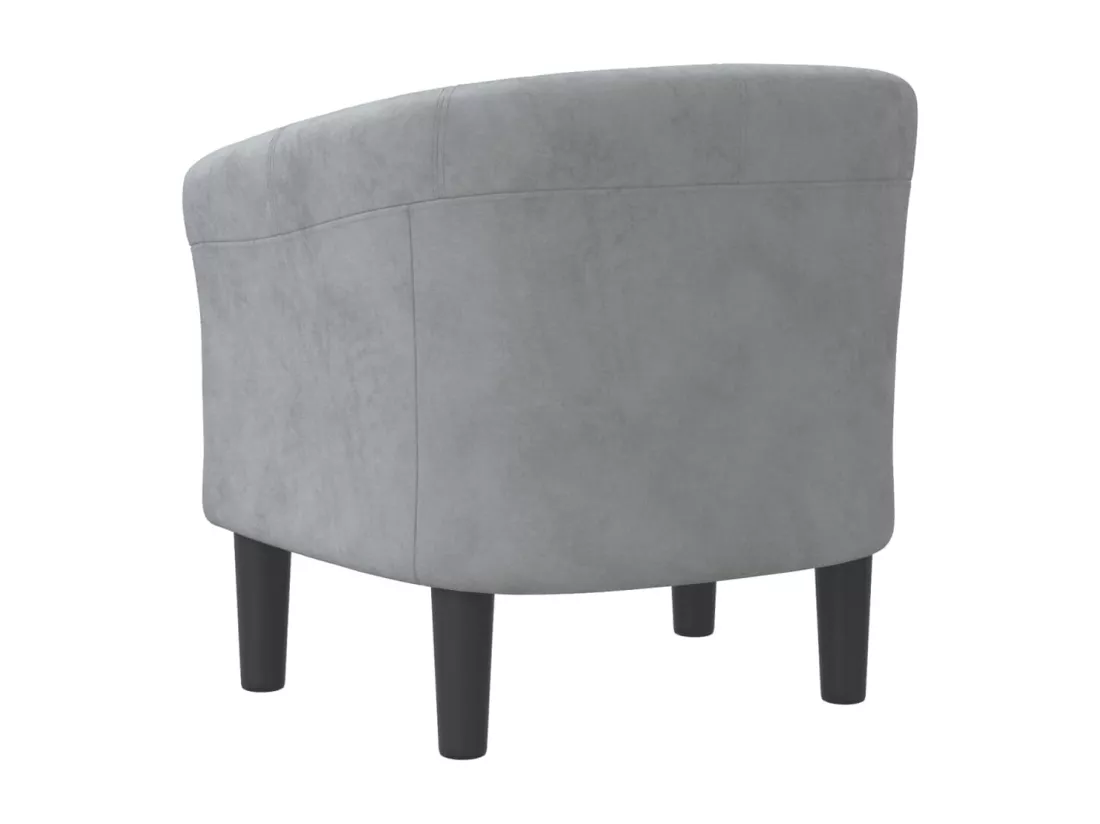 Chaise cabriolet gris foncé velours