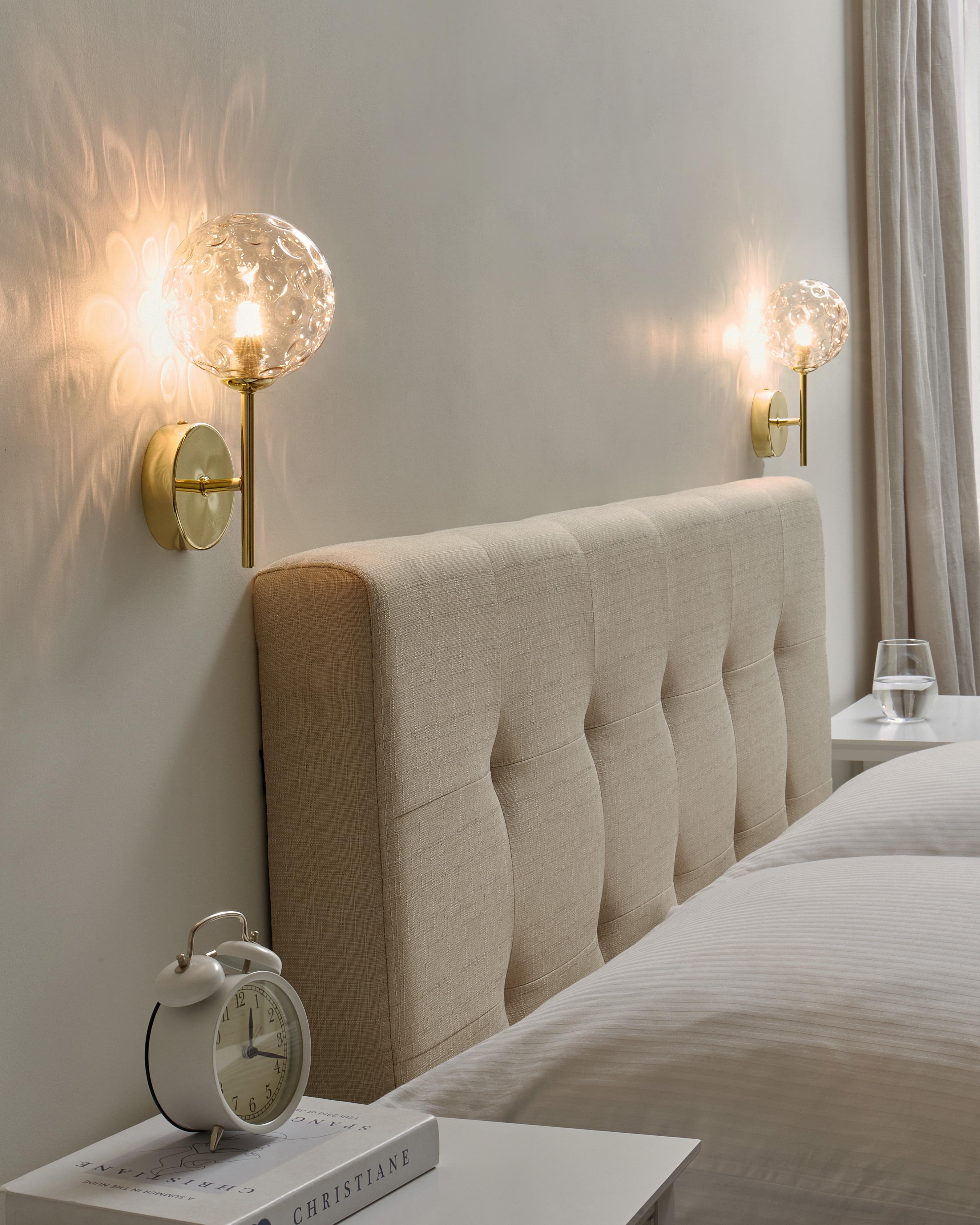 Set van 2 wandlampen ANADYR Glas Beige