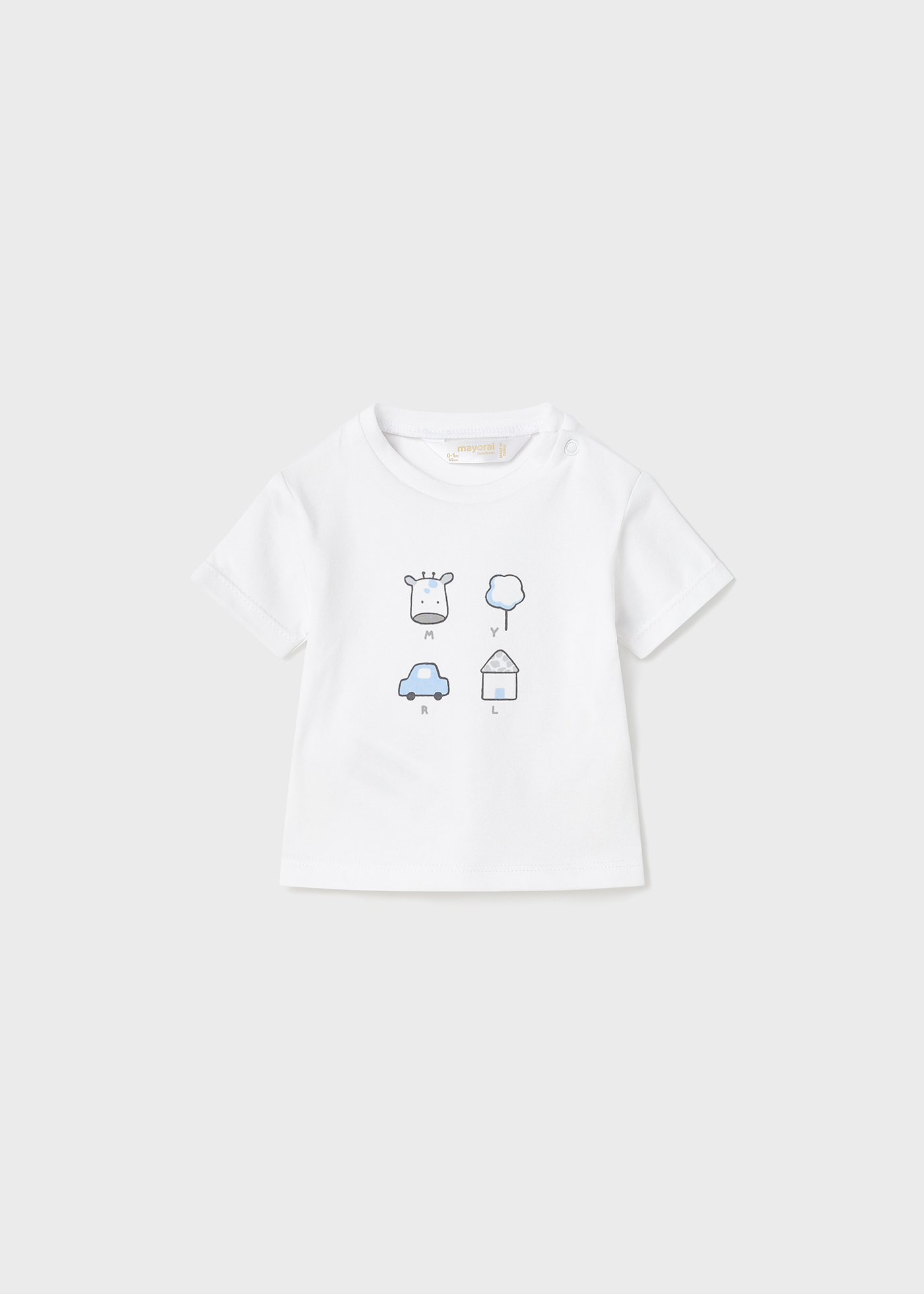 Conjunto de 3 peças em algodão sustentável para recém-nascidos.