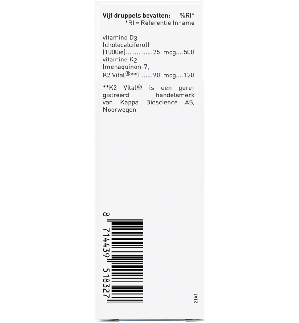Orthica D3 & K2 oliedruppels (25 ml)