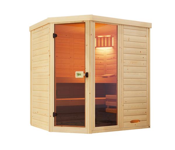 Weka Sauna Laukkala mit Glastür und Fenster