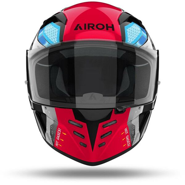 Airoh - Casque Connor Bot Gris brillant / Noir / Rouge
