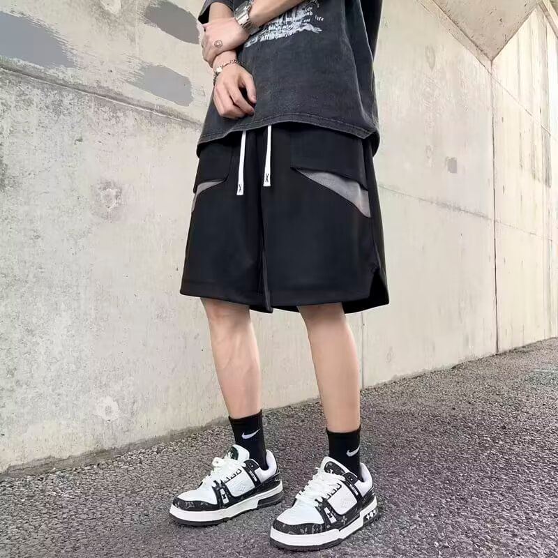 Ateso - Sweatshorts met trekkoord in de taille en tweekleurig paneel