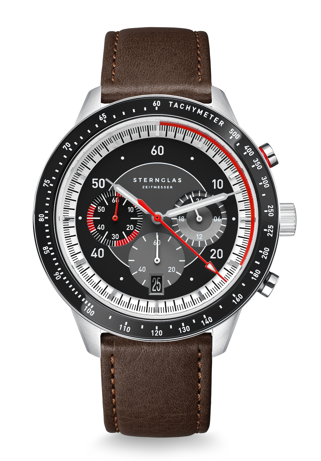 Sternglas Tachymeter 2.0 Schwarz Modena dunkelbraun