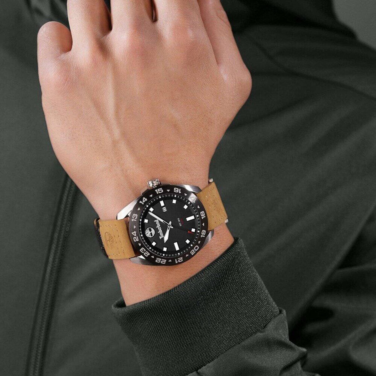 Montre Timberland Carrigan cuir beige