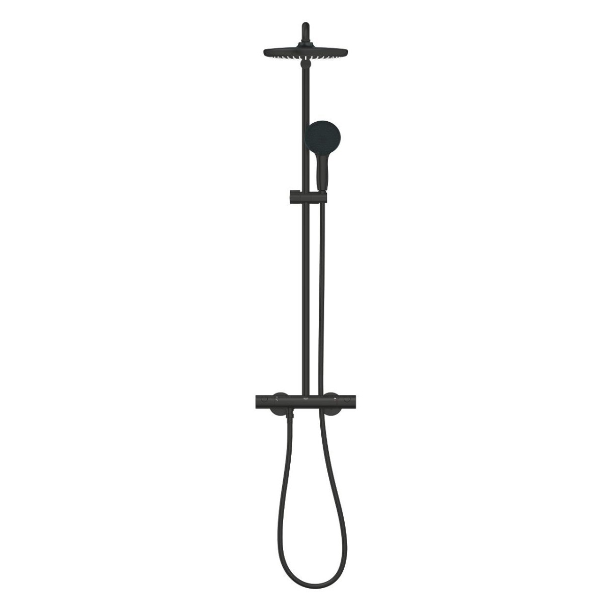 Grohe Tempesta thermostatische regendouche 25cm met aquadimmer zwart mat