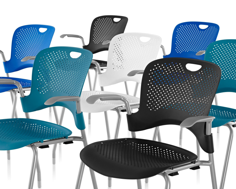 Herman Miller Caper stapelbare stoel zwart