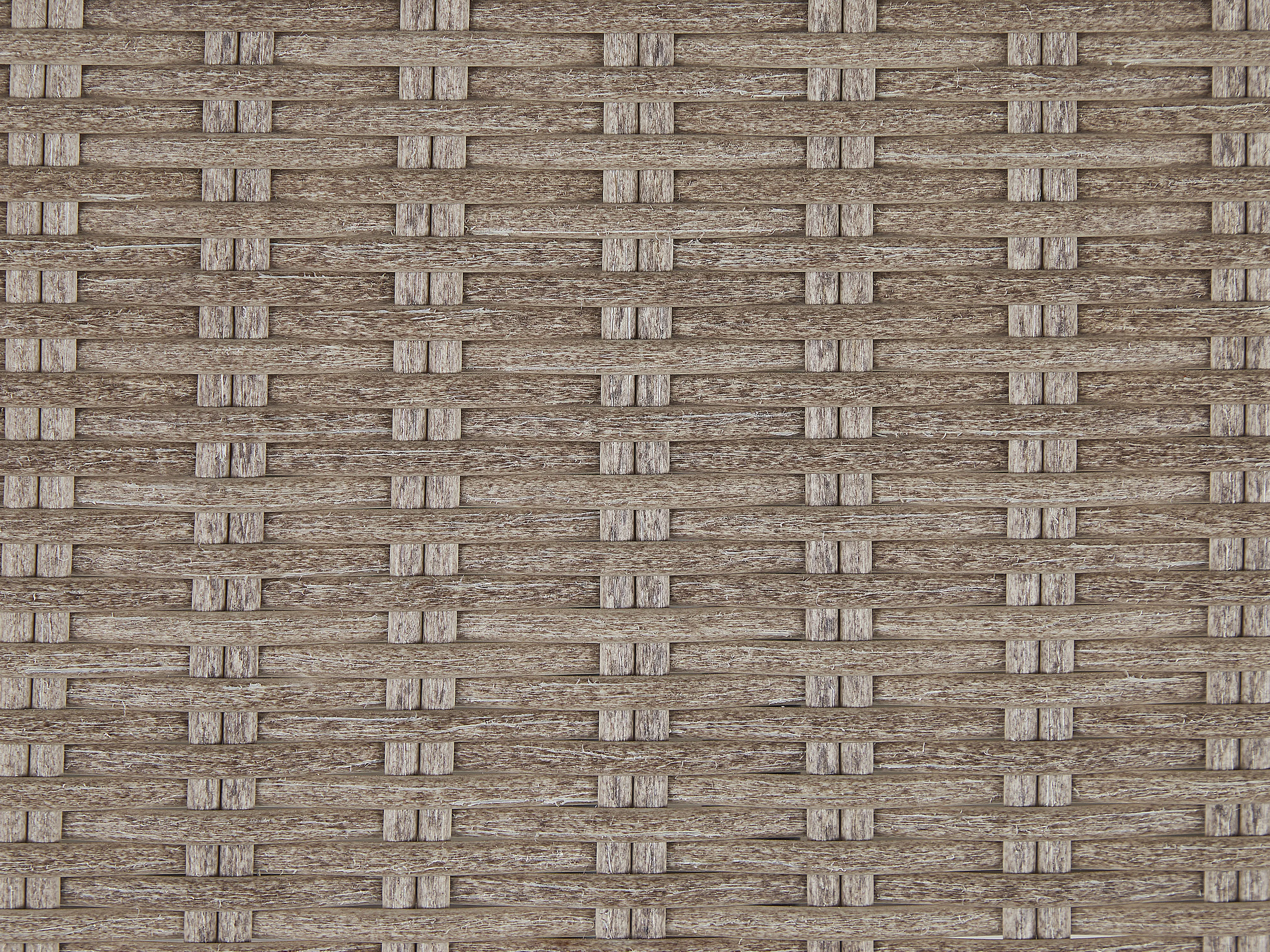 Loungeset met tafel 6-zits CONTARE rechtszijdig modulair PE rotan Taupe