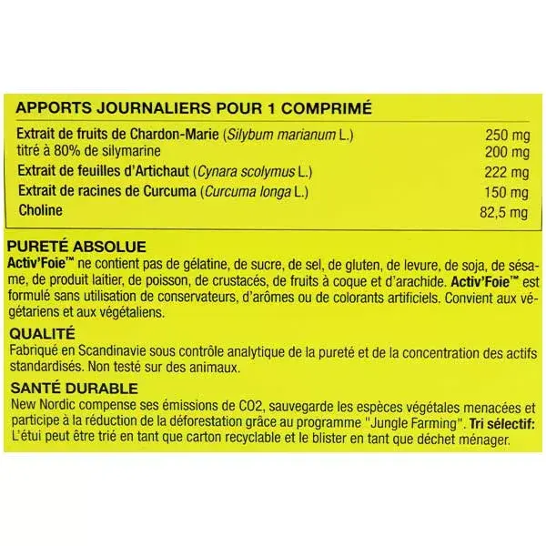 New Nordic Activ' Foie 90 comprimés