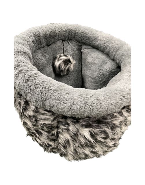 Adori Slaapmand Mila - Kattenbed - 40x32 cm Grijs Print