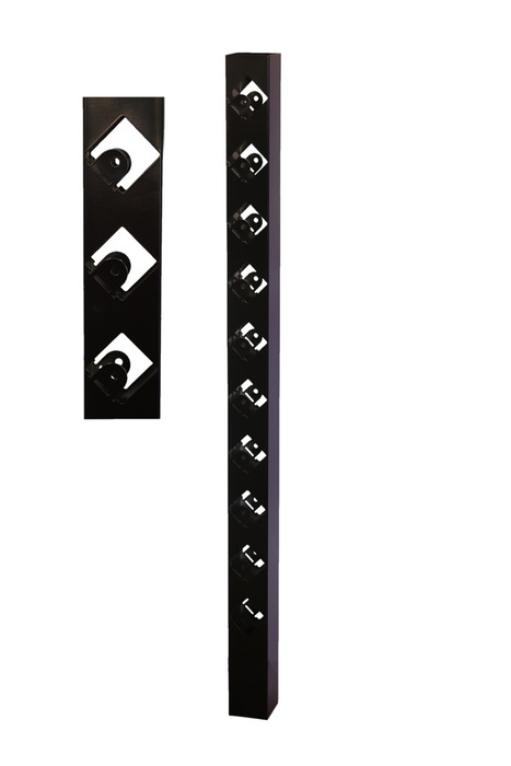 T-stolpe Tallkobben sort 7 x 7 x 110 cm - Steel design