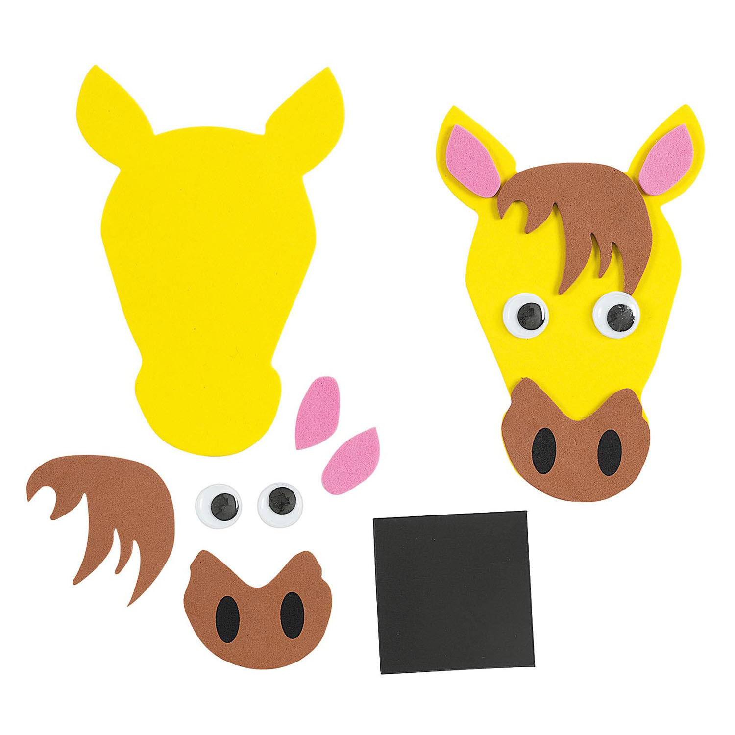 Colorations - Foam Dierengezichten Maken Knutselset, 36dlg.