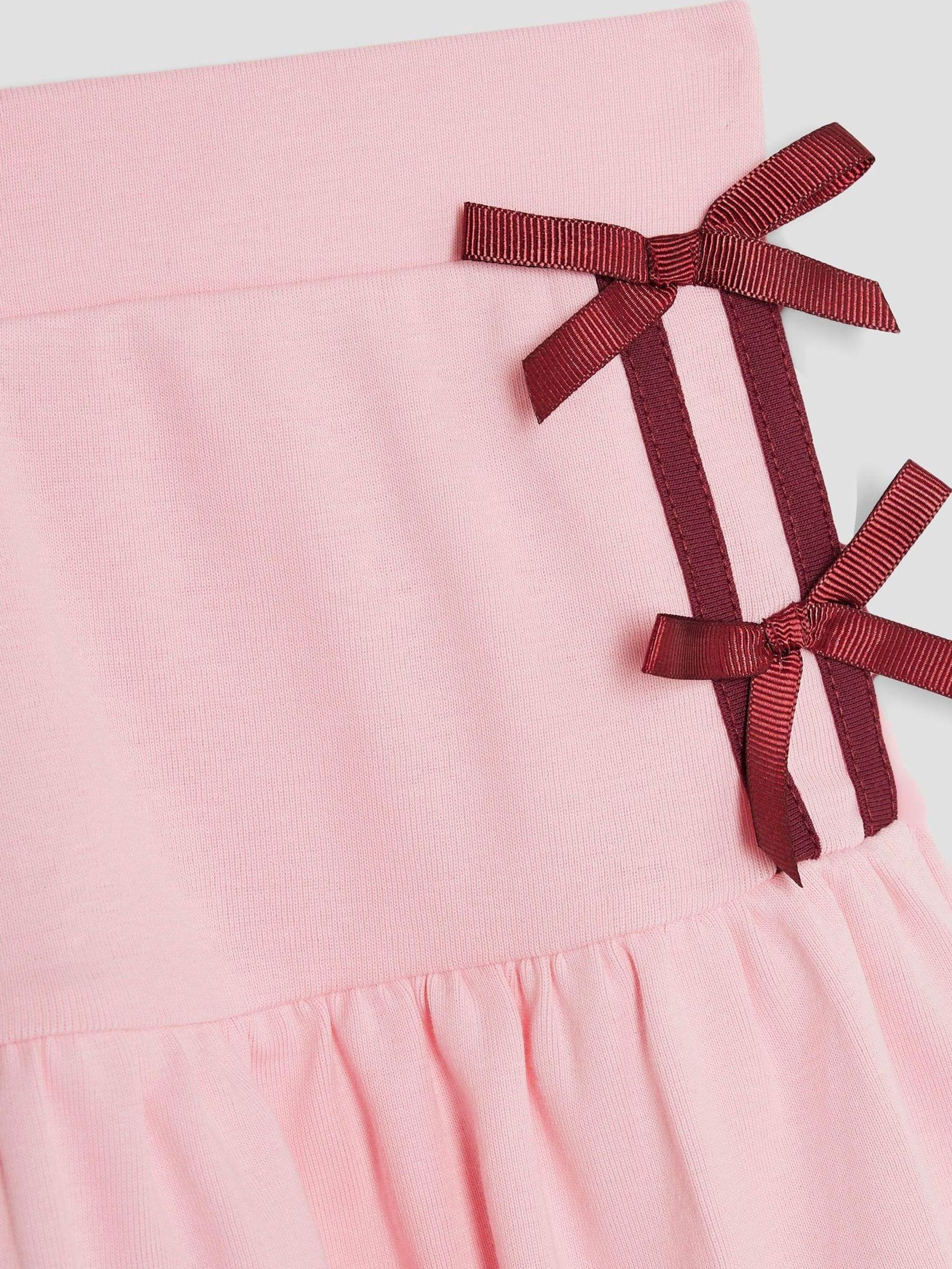 Roze - River Island Girls Bow Polo Shirt and Skirt Set
