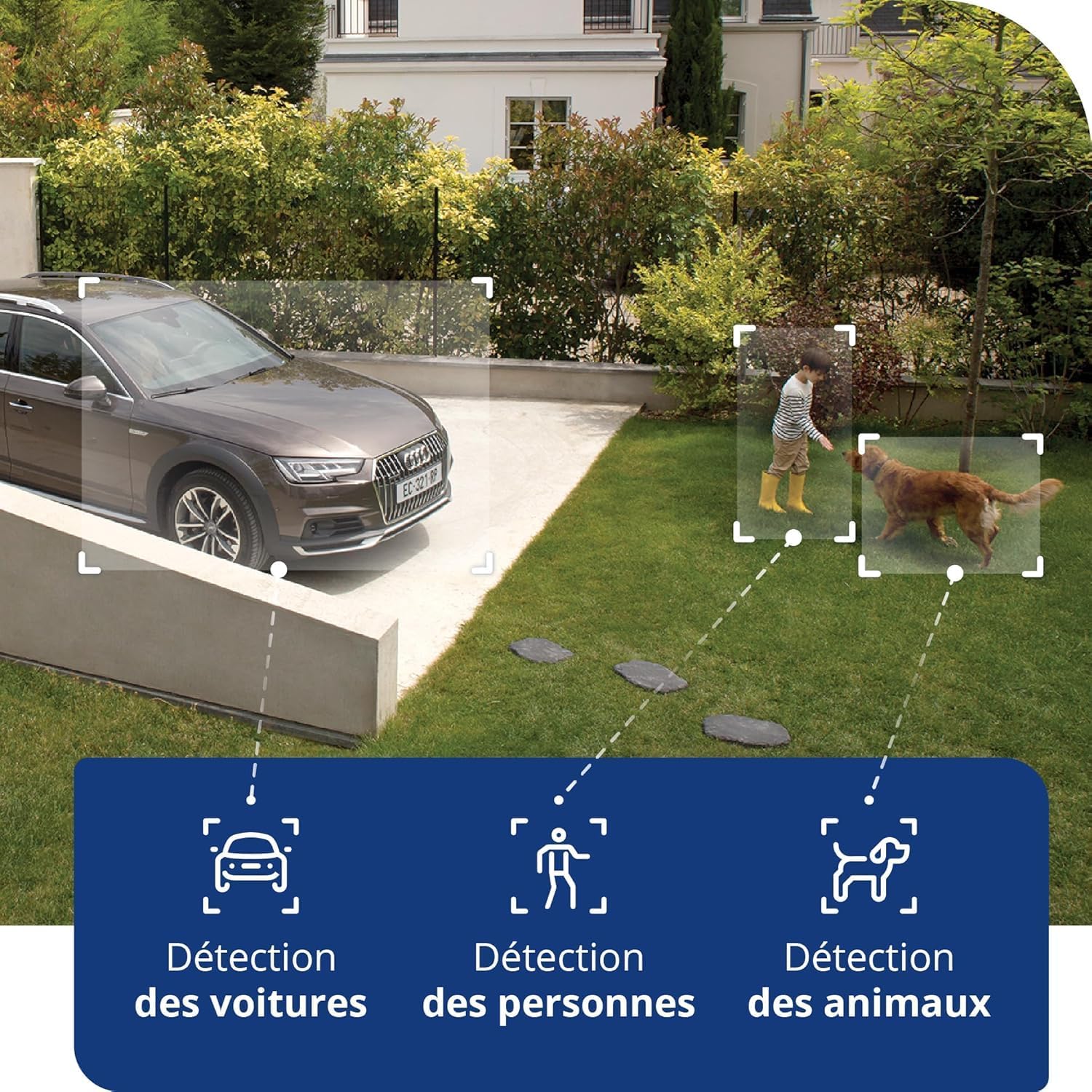 Netatmo Caméra de Surveillance Extérieure Connectée Intelligente avec Éclairage Intégré 12W, Détection des Personnes/Animaux/Véhicules, Vidéo HD 1080p 4MP, Vision Nocturne IR, Stockage Local, NOC-AMZ