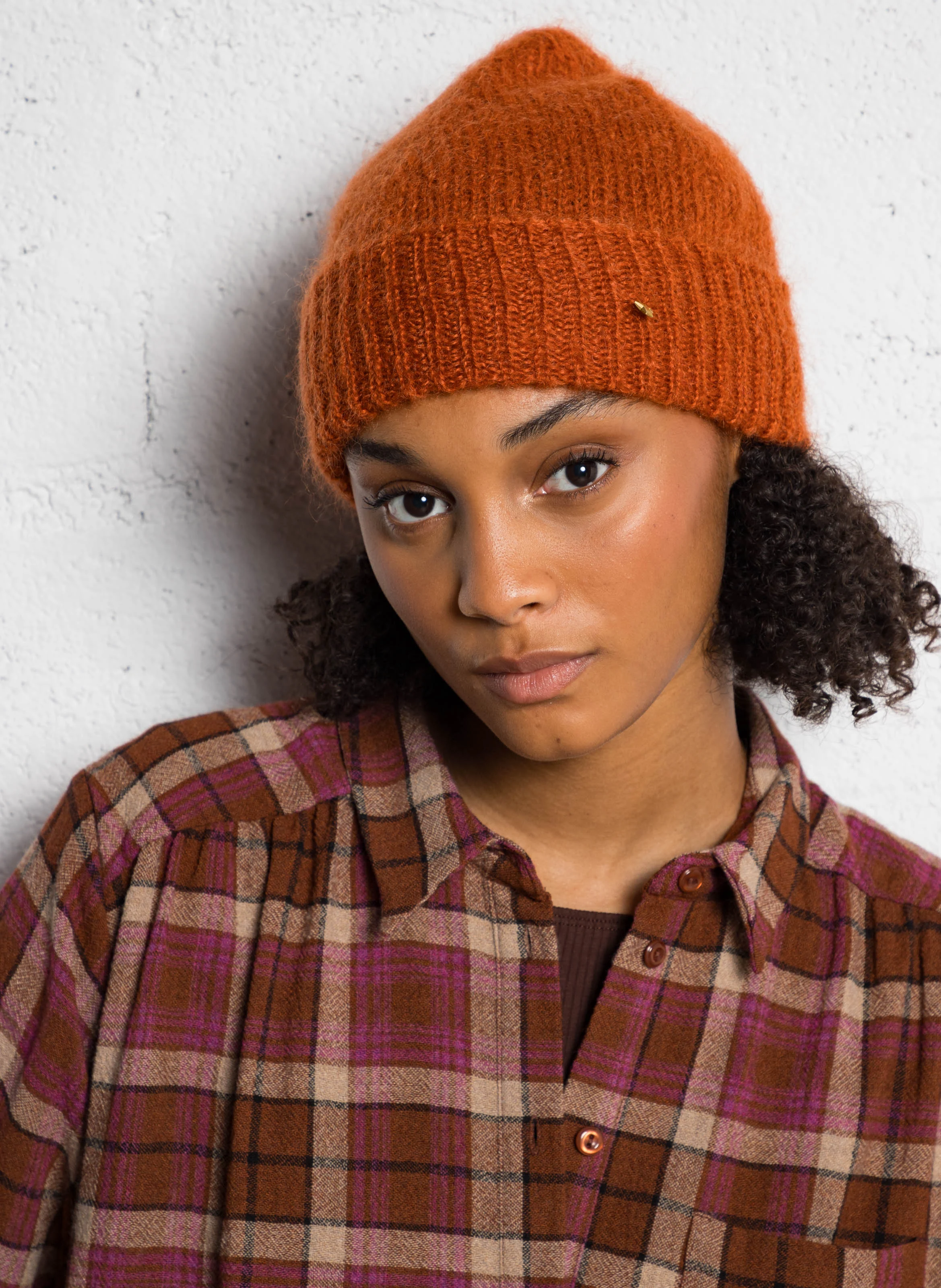 CHAMI - Bonnet en laine mélangée | Orange