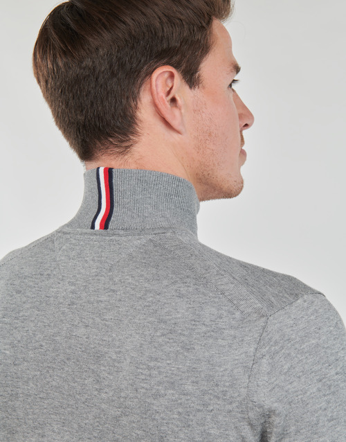 Tommy Hilfiger - 1985 ZIP MOCK - Gris