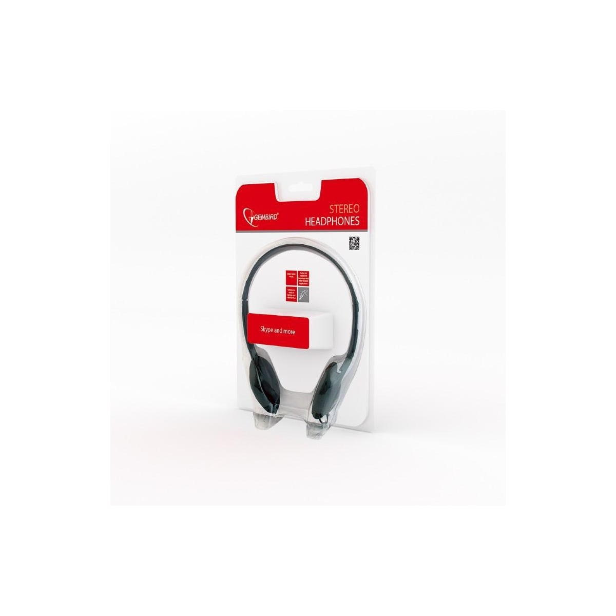 Gembird MHP-123 Stereohodetelefoner med volumkontroll 3,5 mm, svart,