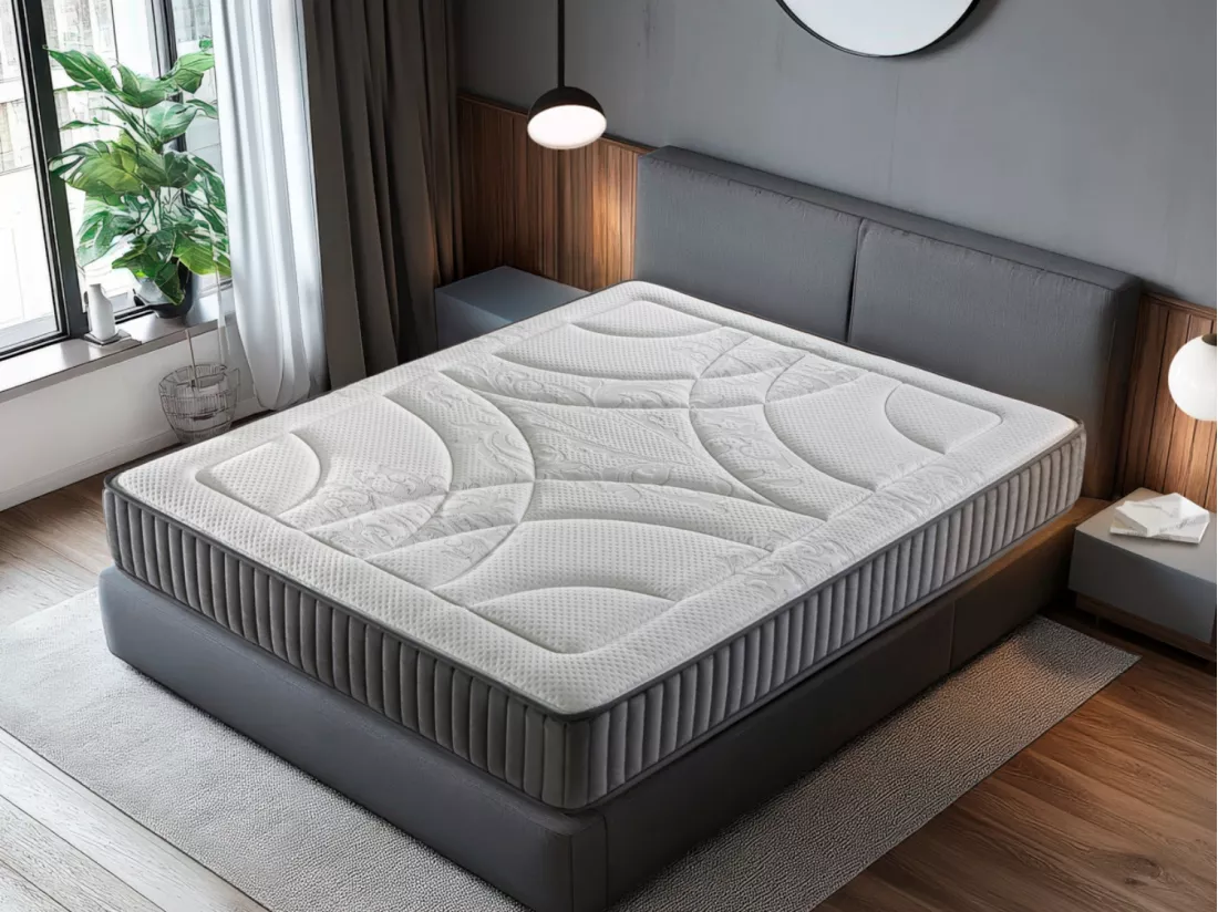 Matelas 180X200 ANTARES Épaisseur 24 CM - Mousse haute densité - Système Multi-Zones de confort