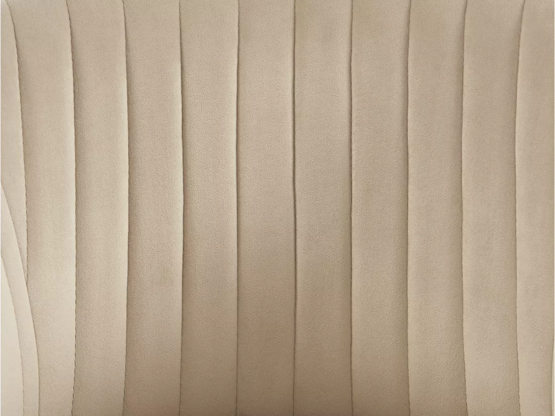 Lot de 6 chaises avec accoudoirs en velours et métal doré - Beige - ZAOVA de Pascal MORABITO