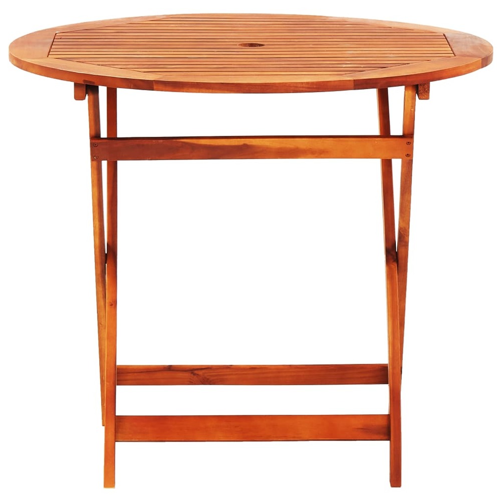 Mobilier à dîner d'extérieur pliable 5 pièces bois d'eucalyptus