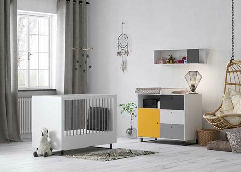 Chambre DUO CONCEPT lit 60x120+commode Safran - VOX
