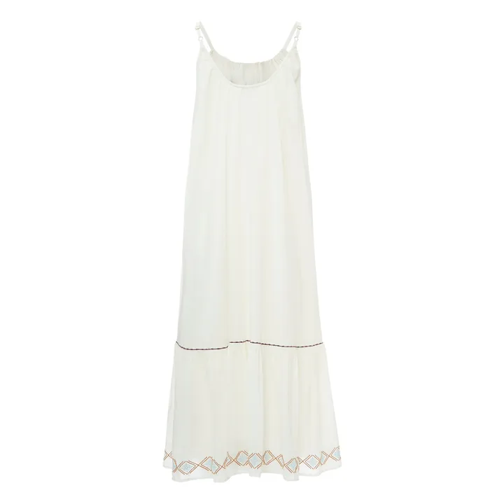 Alma Deia Robe Longue Brodée | Blanc cassé