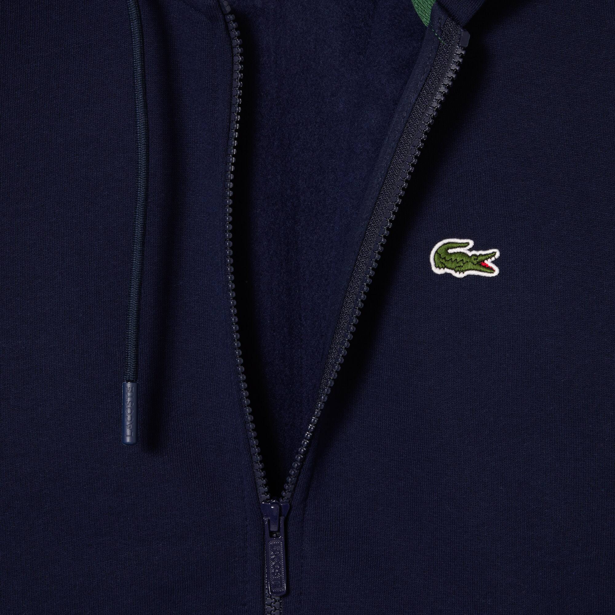 HERREN LACOSTE SWEAT-JACKE MIT KÄNGURUTASCHE AUS FLEECE Sweatshirts - Blau - Lacoste - Herren