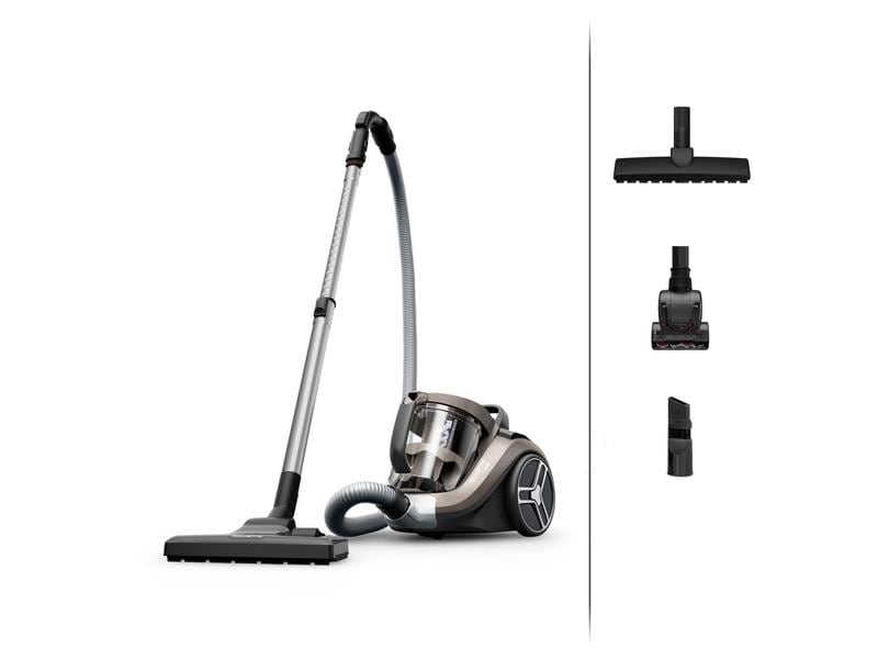 Rowenta Bodenstaubsauger Compact Power XXL Animal Schwarz Leistungsstarker Staubsauger ohne Beutel