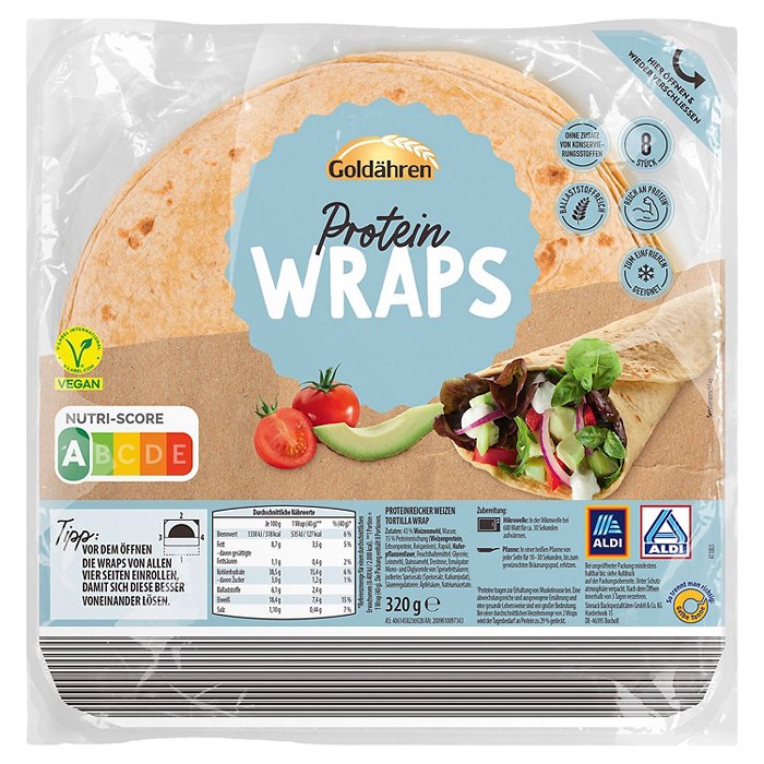 GOLDÄHREN Protein-Wraps 320 g