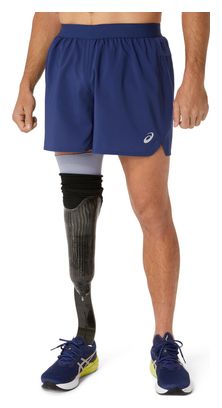 Short 2-en-1 Asics Road 5in Bleu Homme