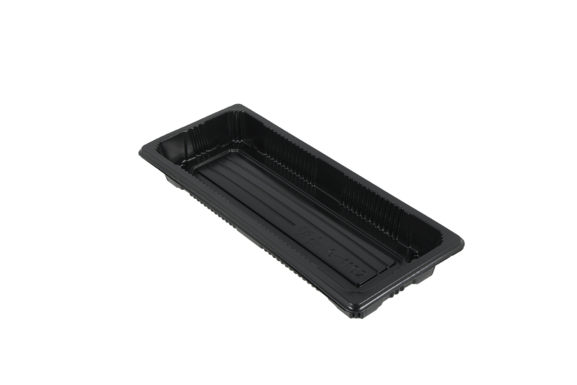 Sushi tray HP-02 + deksel 220x90x20mm Zwart