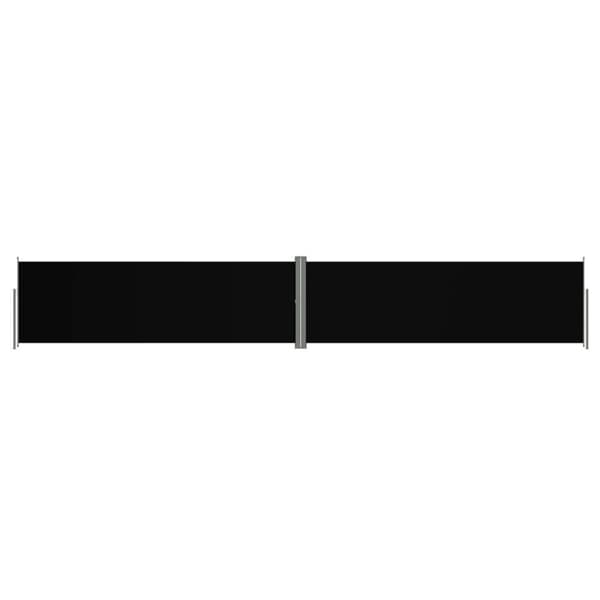 vidaXL Uttrekkbar sidemarkise 160x1000 cm svart