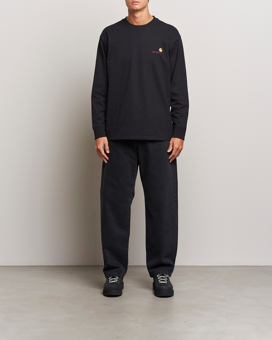 Carhartt WIP American Script Long Sleeve T-Shirt Black