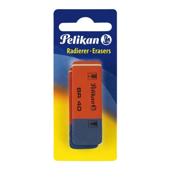 Pelikan, 2 Radiergummi rot-blau