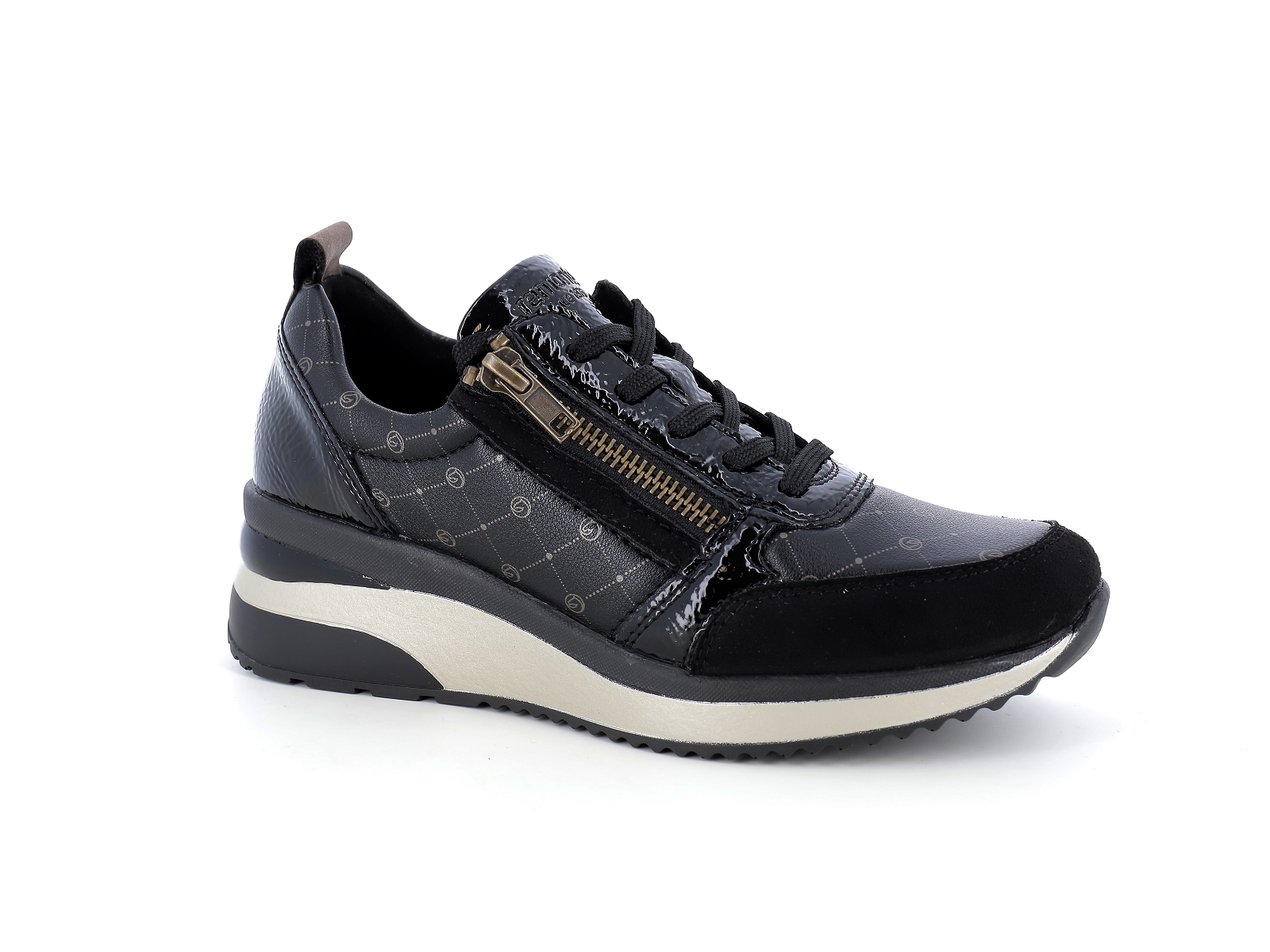 Remonte-D2401 Matières combinées Noir